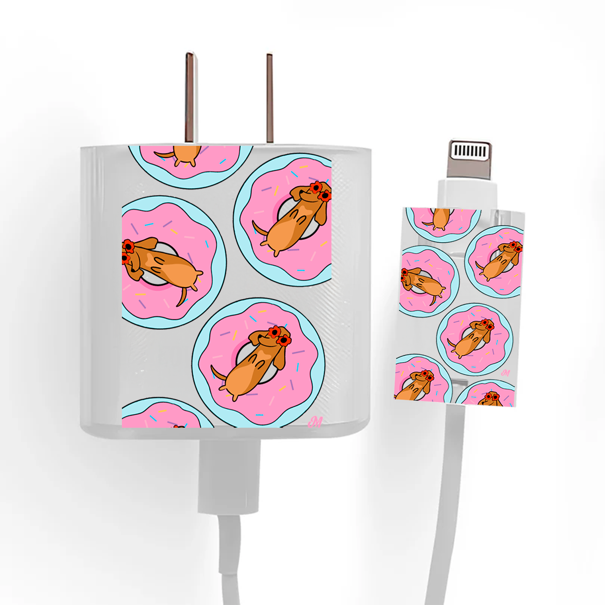 Protector de cargador Perritos y donas