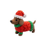 Perro Salchicha Navideño charm para llavero