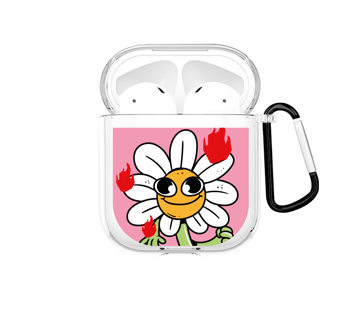 On fire Airpods case - Mandala Cases 