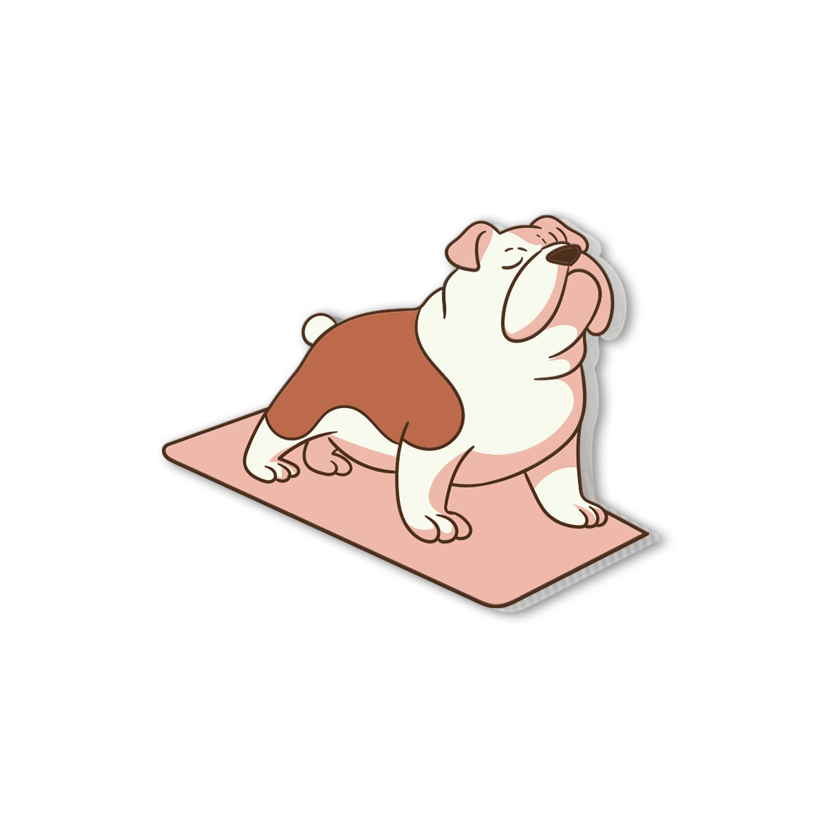 Yoga Bulldog Sticky-charm - Mandala Cases 
