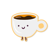 Café feliz Sticky-charm - Mandala Cases 