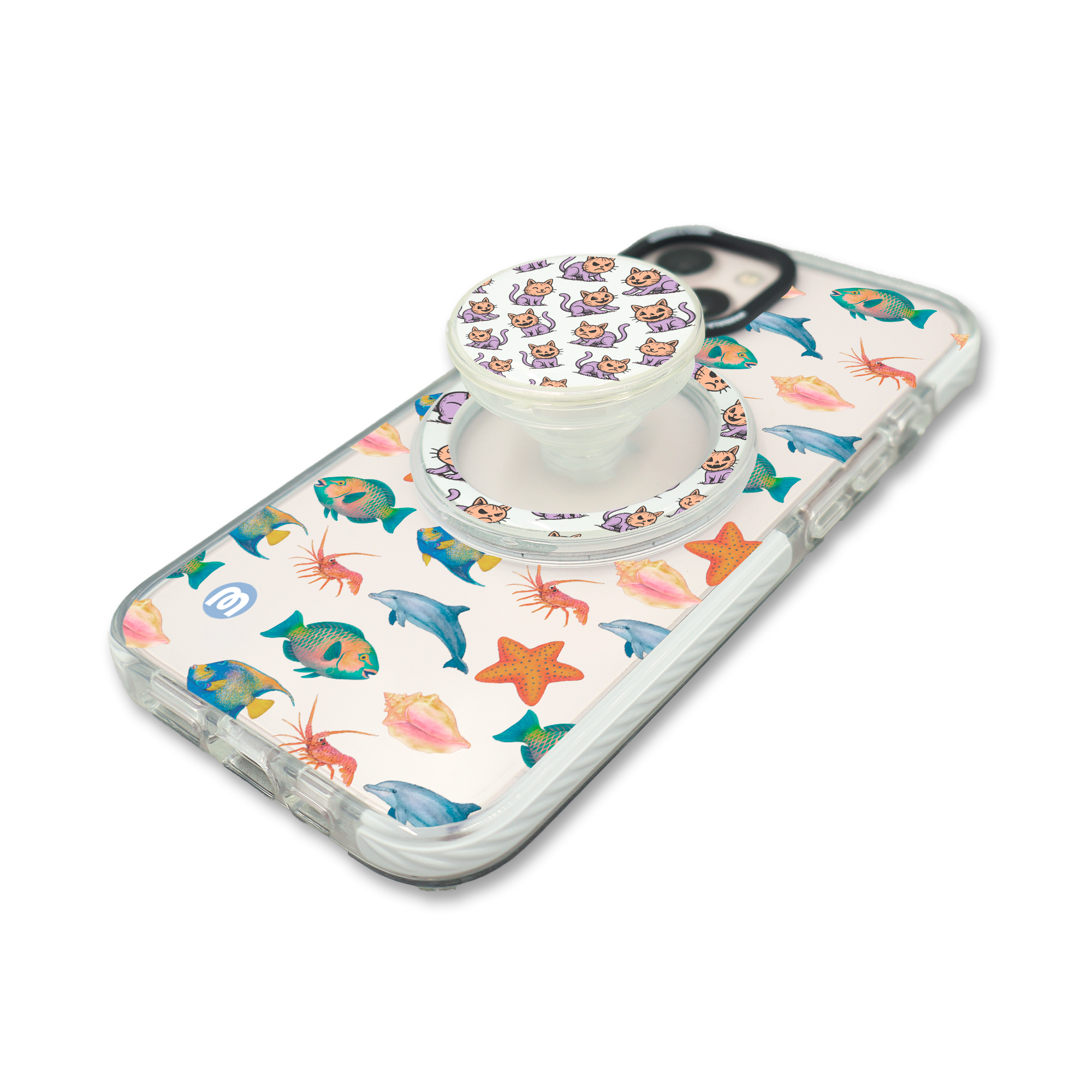 Phone Holder  MagSafe  Pumpkin Cats - Mandala Cases 