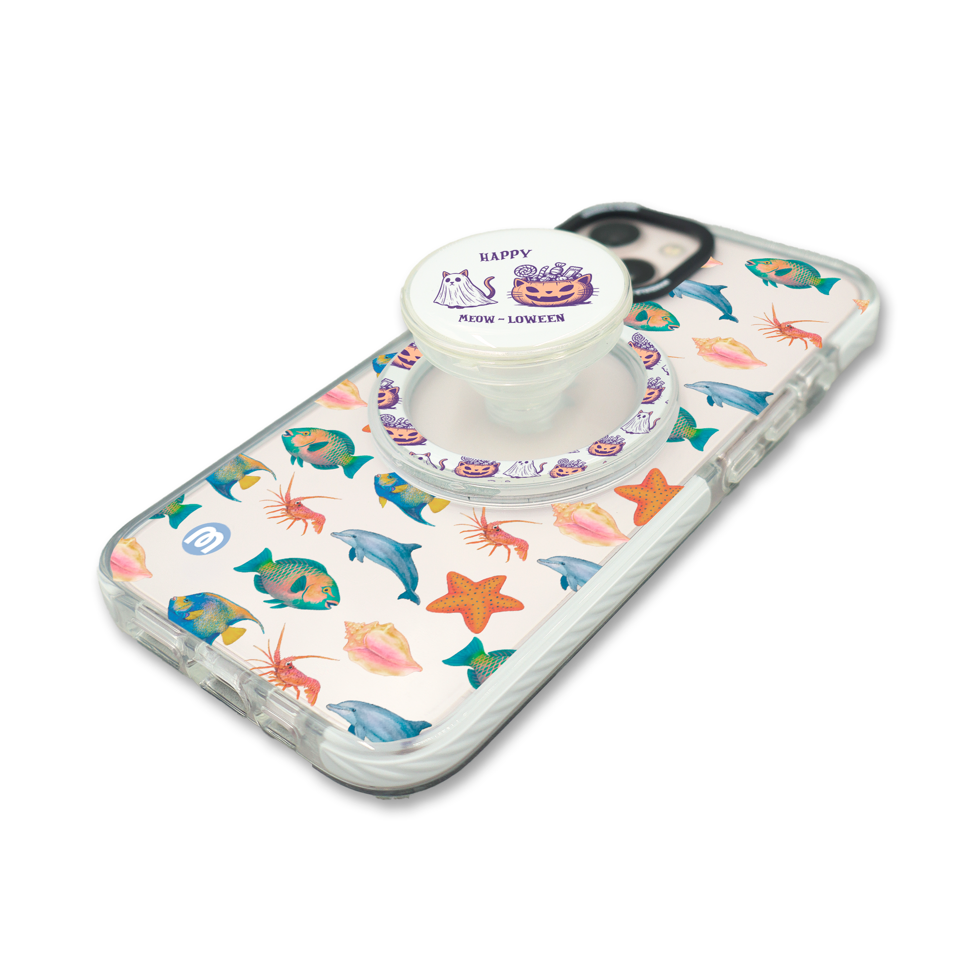 Phone Holder  MagSafe Meow-loween - Mandala Cases 