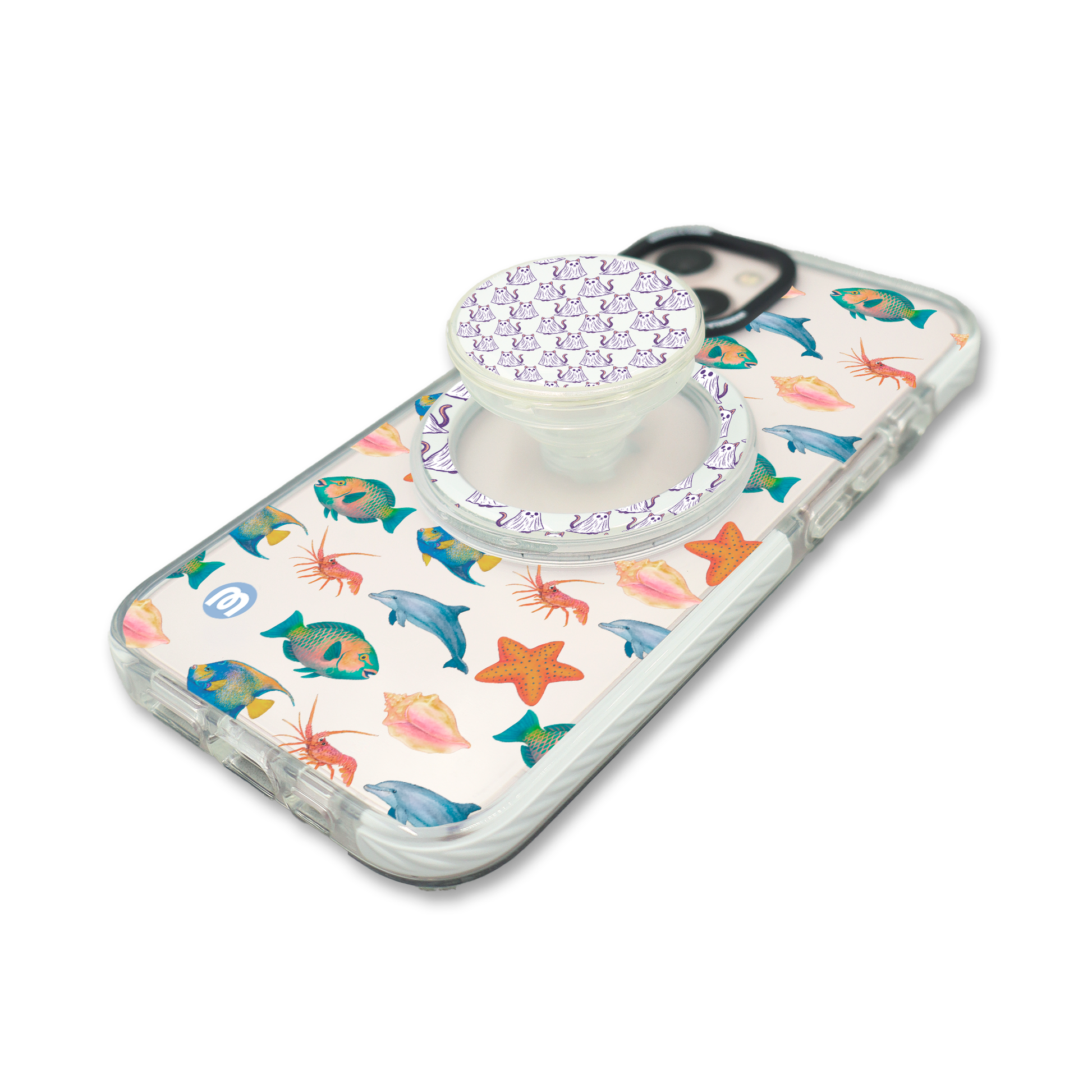 Phone Holder MagSafe Gatitos Fantasma - Mandala Cases 