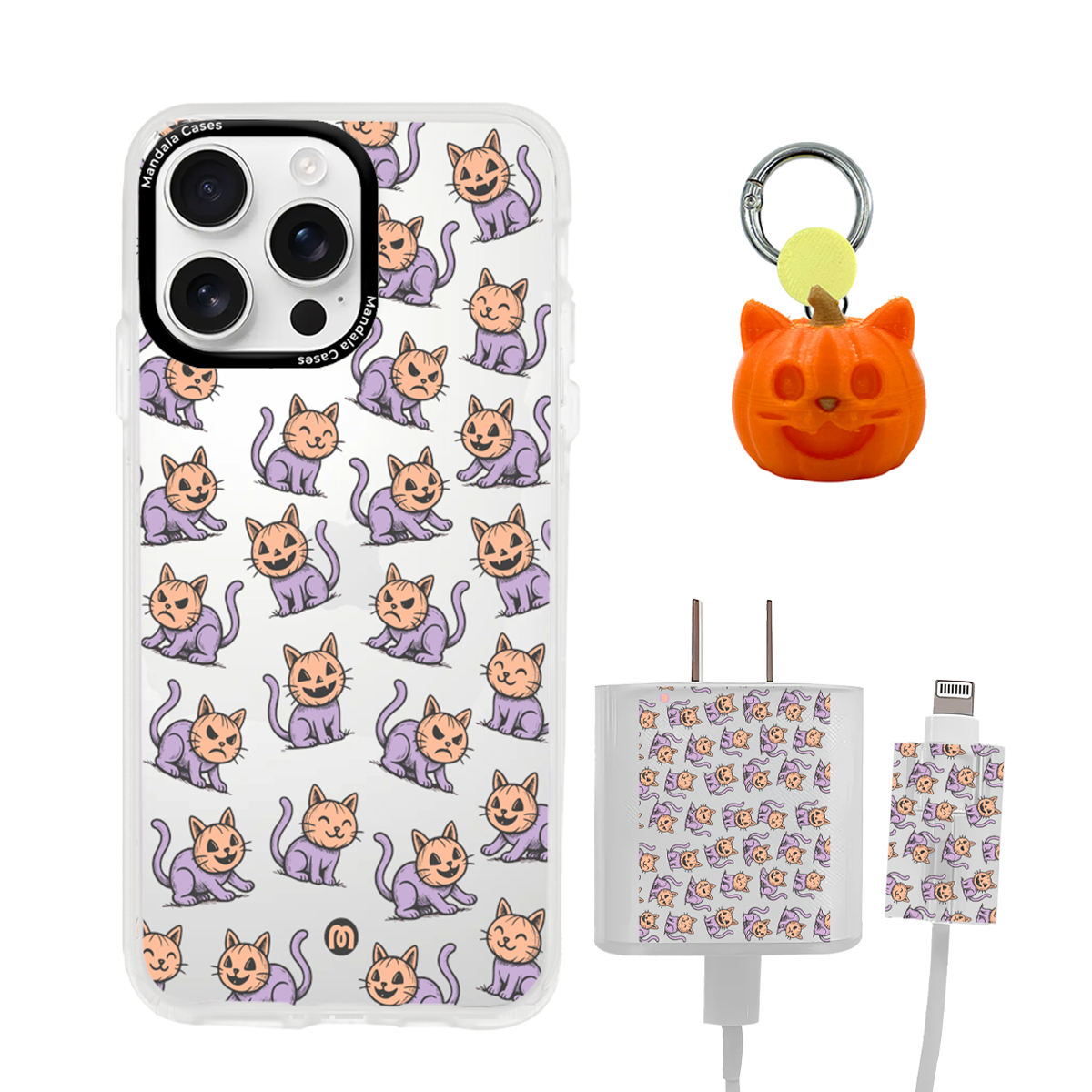 COMBO Pumpkin Cats - Mandala Cases 