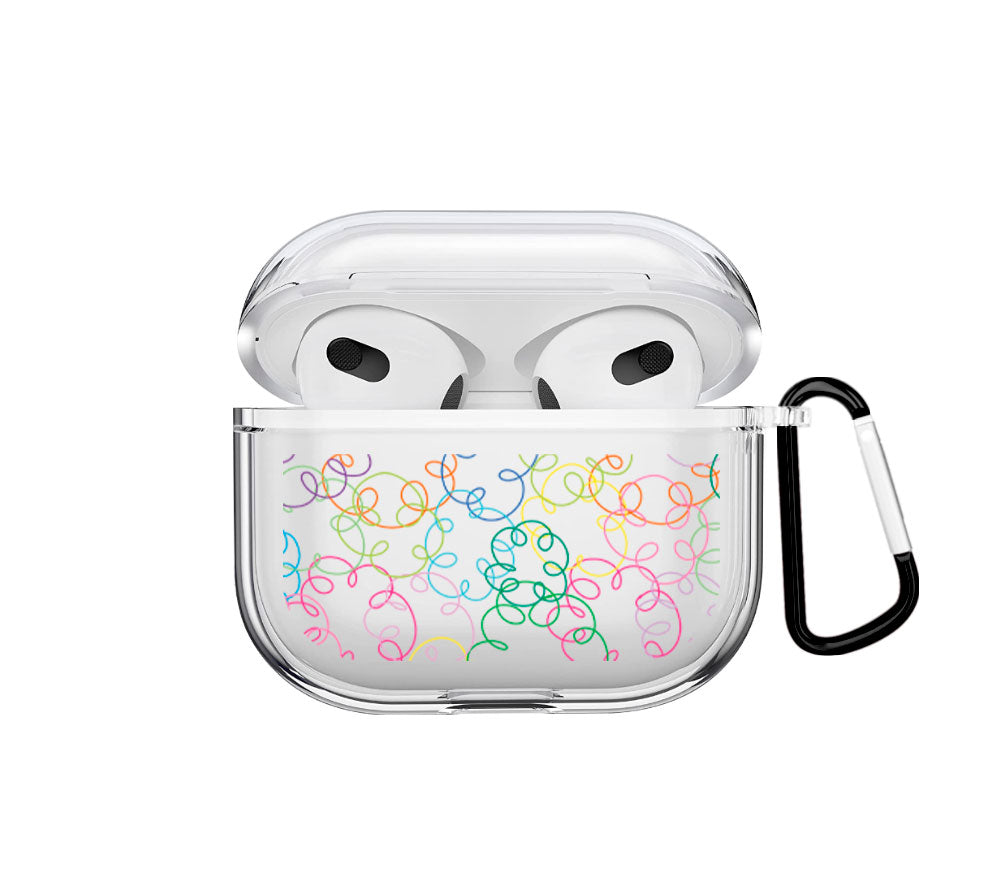 Curly Lines AirPods Case - Mandala Cases