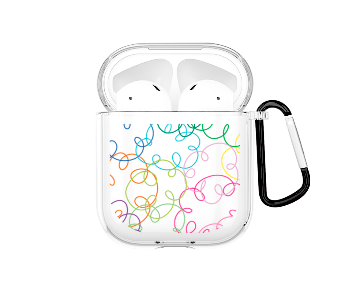Curly Lines AirPods Case - Mandala Cases
