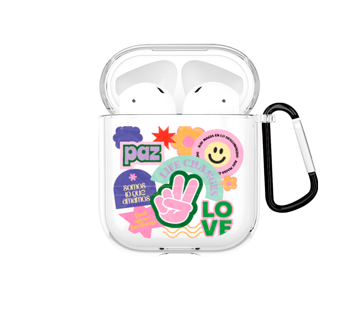 Stickers en collage Airpods case - Mandala Cases