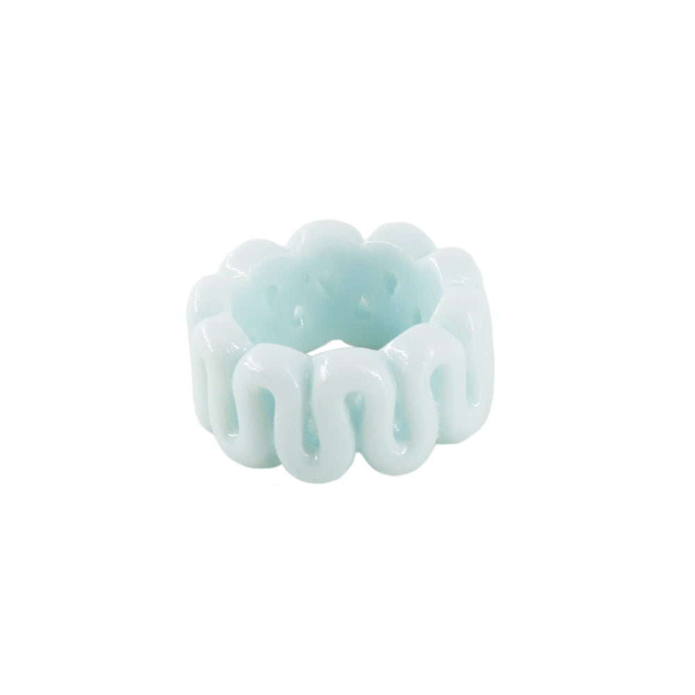 BLUE CURVY RING - Mandala Cases
