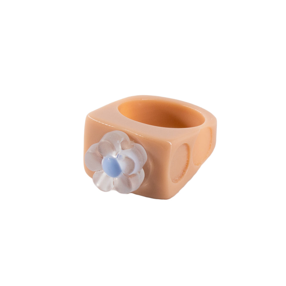 PINK FLOWER RING - Mandala Cases