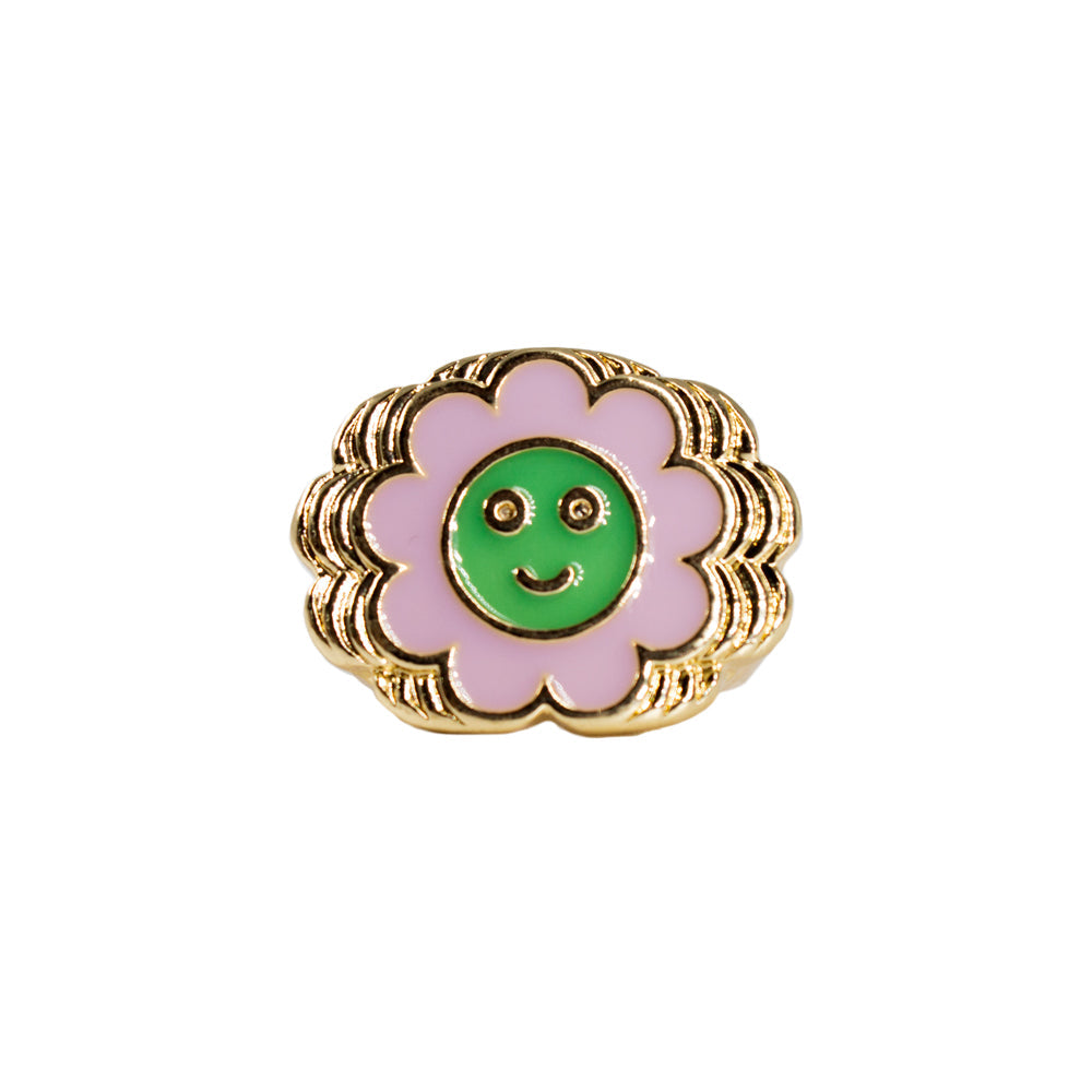 METAL GREEN FLOWER RING - Mandala Cases