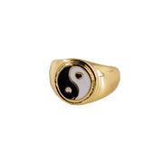 BLACK YING YANG RING - Mandala Cases